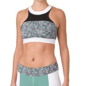 LIBERTY PRINT HALTERNECK SPORTS BRA